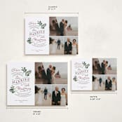 "A Little Married" - Holiday Cards in Cranberry by Sarah Brown - Formats Available
