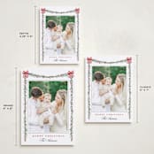 "Holly & Bows" - Holiday Cards in Candy Cane by Susan Moyal - Formats Available