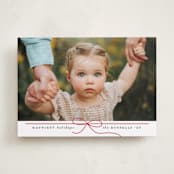 "Petite Bow" - Holiday Cards in Poinsettia by Erica Krystek - Front