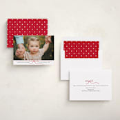 "Petite Bow" - Holiday Cards in Poinsettia by Erica Krystek - Assembled