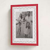 "Vintage Vine" - Holiday Cards in Holly Berry by Susan Moyal - Folded Card