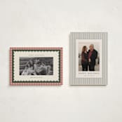 "gingham layers" - Holiday Cards in Cranberry by Ellen Schlegelmilch - Photo Orientation Options