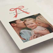 "Painted Bow" - Holiday Cards in Peppermint by Laura Hankins - Detail