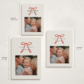 "Painted Bow" - Holiday Cards in Peppermint by Laura Hankins - Formats Available