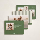 "monogram christmas stripes" - Holiday Cards in Frost by Ellen Schlegelmilch - Back of Card Options