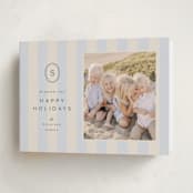 "monogram christmas stripes" - Holiday Cards in Frost by Ellen Schlegelmilch - Folded Card