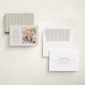 "monogram christmas stripes" - Holiday Cards in Frost by Ellen Schlegelmilch - Assembled