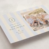 "monogram christmas stripes" - Holiday Cards in Frost by Ellen Schlegelmilch - Detail