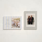 "monogram christmas stripes" - Holiday Cards in Frost by Ellen Schlegelmilch - Photo Orientation Options