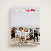 "Togetherness" - Holiday Cards in Santa Suit by Carrie ONeal - Front