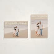 "Warm Holiday Wishes Script" - Holiday Cards in Snow by Kristen Magee - Photo Orientation Options