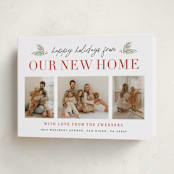 "Holiday Home" - Holiday Cards in Berry by Sara Hicks Malone - Folded Card