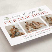 "Holiday Home" - Holiday Cards in Berry by Sara Hicks Malone - Detail