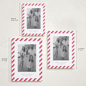"Candy Frame" - Holiday Cards in Candy Cane by Yuliya Evseeva - Formats Available