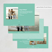 "Disney's Mickey Mouse Holiday Border" - Holiday Cards in Teal by Annie Holmquist - Back of Card Options
