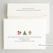 "Disney's Mickey Mouse Holiday Border" - Holiday Cards in Teal by Annie Holmquist - FREE Recipient Addressing
