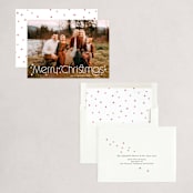 "Merry Stars" - Holiday Cards in Snow by Lindsay Megahed - Assembled