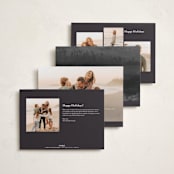 "Classique" - Holiday Cards in Noir by Nicole Walsh - Back of Card Options