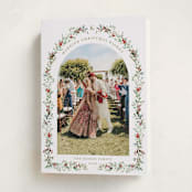 "Petite Botanicals" - Holiday Cards in Crimson by Susan Moyal - Folded Card