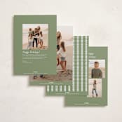 "hand drawn scallop" - Holiday Cards in Olive by Sara Hicks Malone - Back of Card Options
