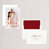 "Merry & Married" - Holiday Cards in Mulled Wine by Hudson meet Rose - Assembled