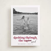 "Dashing Holiday" - Holiday Cards in Sugar Plum by Louise Kay - Front