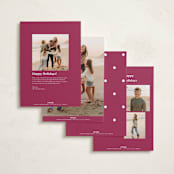 "Dashing Holiday" - Holiday Cards in Sugar Plum by Louise Kay - Back of Card Options