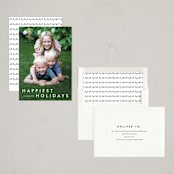"Happy moments" - Holiday Cards in Cotton by Stacey Meacham - Assembled