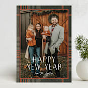 "Foiled plaid" - Holiday Cards in Autumn by Annie Holmquist - Front
