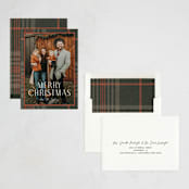 "Foiled plaid" - Holiday Cards in Autumn by Annie Holmquist - Assembled