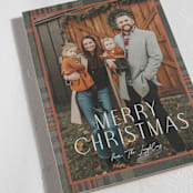 "Foiled plaid" - Holiday Cards in Autumn by Annie Holmquist - Detail