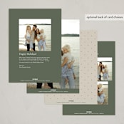 "Delicate Ribbon" - Holiday Cards in Balsam by Wildfield Paper Co - Back of Card Options