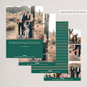 "Signed" - Holiday Cards in Emerald by Lauren Chism - Back of Card Options