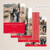 "Peace to you" - Holiday Cards in Poinsettia by Amy Kross - Back of Card Options