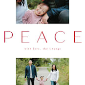 "Peace to you" - Holiday Cards in Poinsettia by Amy Kross - Detail