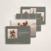 "Frame" - Holiday Cards in Sage by Nicole Walsh - Back of Card Options