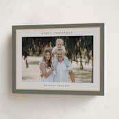 "Frame" - Holiday Cards in Sage by Nicole Walsh - Folded Card