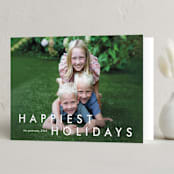 "Happy moments" - Holiday Cards in Cotton by Stacey Meacham - Folded Card