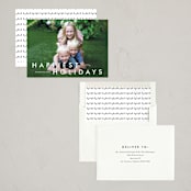 "Happy moments" - Holiday Cards in Cotton by Stacey Meacham - Assembled
