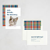 "be meowy" - Holiday Cards in Holy Knight by Deborah Chou - Assembled