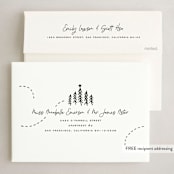 "There to Here" - Holiday Cards in Coal by Jessica Corliss - FREE Recipient Addressing