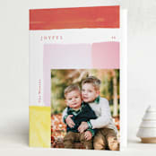 "painted blocks" - Holiday Cards in Spice by Phrosné Barwood - Folded Card