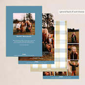"Wintertime Blossoms" - Holiday Cards in Blue Frost by Oscar and Emma - Karly Depew - Back of Card Options