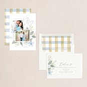 "Wintertime Blossoms" - Holiday Cards in Blue Frost by Oscar and Emma - Karly Depew - Assembled
