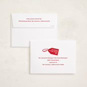 "Angled" - Holiday Cards in Berry by Inkblot Design - FREE Recipient Addressing