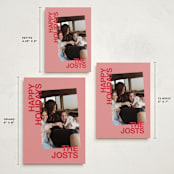 "Angled" - Holiday Cards in Berry by Inkblot Design - Formats Available
