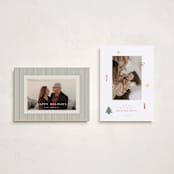 "Cross Stitch Christmas" - Holiday Cards in Snow by Claire - Photo Orientation Options