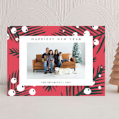 "White Berries" - Holiday Cards in Persimmon by Cricket and Bee - Front