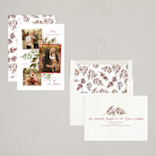 "Scrapbook Pines" - Holiday Cards in Cherry by Alethea and Ruth - Assembled