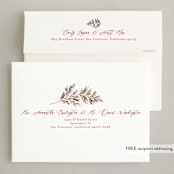 "Scrapbook Pines" - Holiday Cards in Cherry by Alethea and Ruth - FREE Recipient Addressing